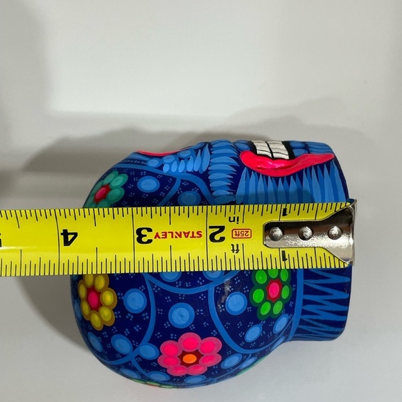 Mexican Clay Skull Hand painted blue 4”
New - Picture 6 of 6